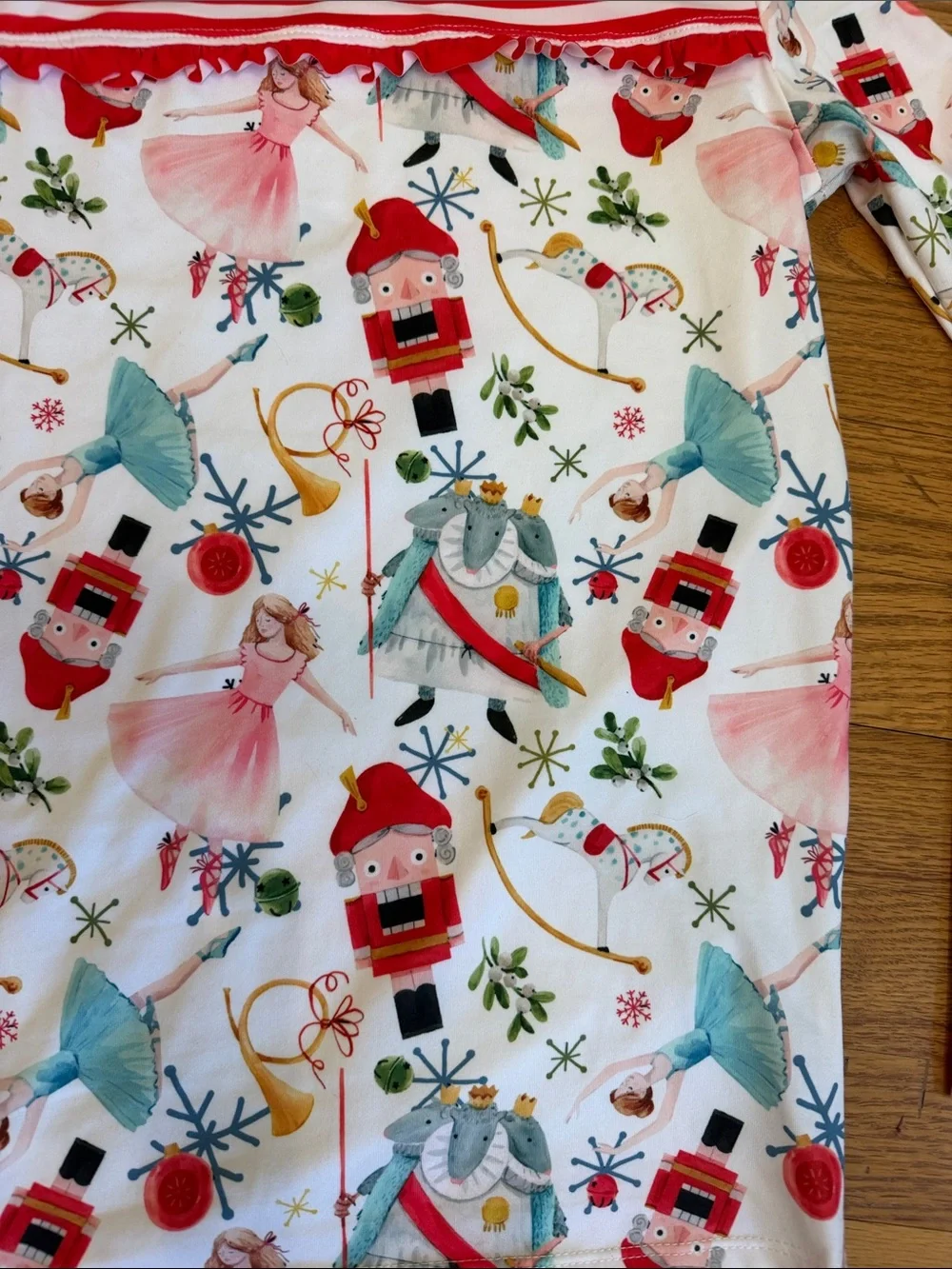 NWOT Millie Loves Lily Holiday Nutcracker & Ballerina Girl Pajamas in Red/White
